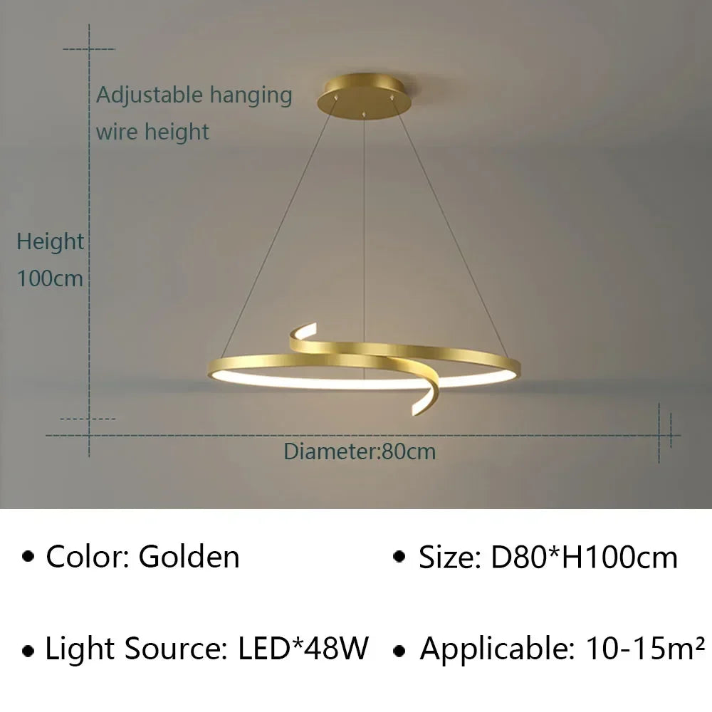 suspension moderne led pour éclairage intérieur et décoration