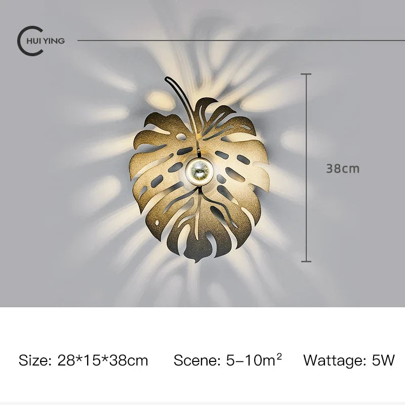 applique murale nordique en fer à led décorative pour intérieur élégant