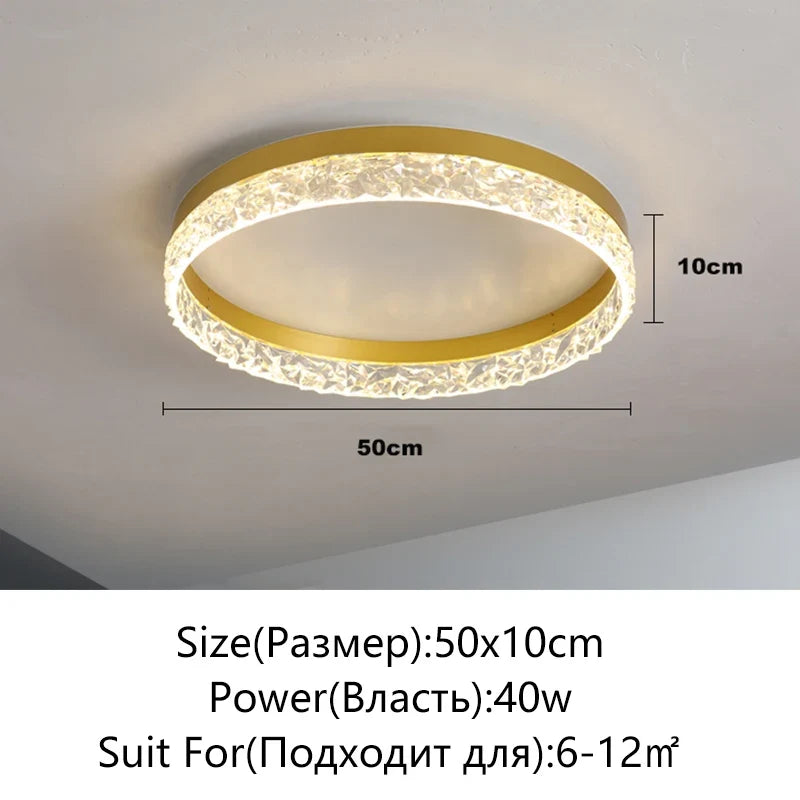 plafonnier nordique moderne à leds réglable et brillant