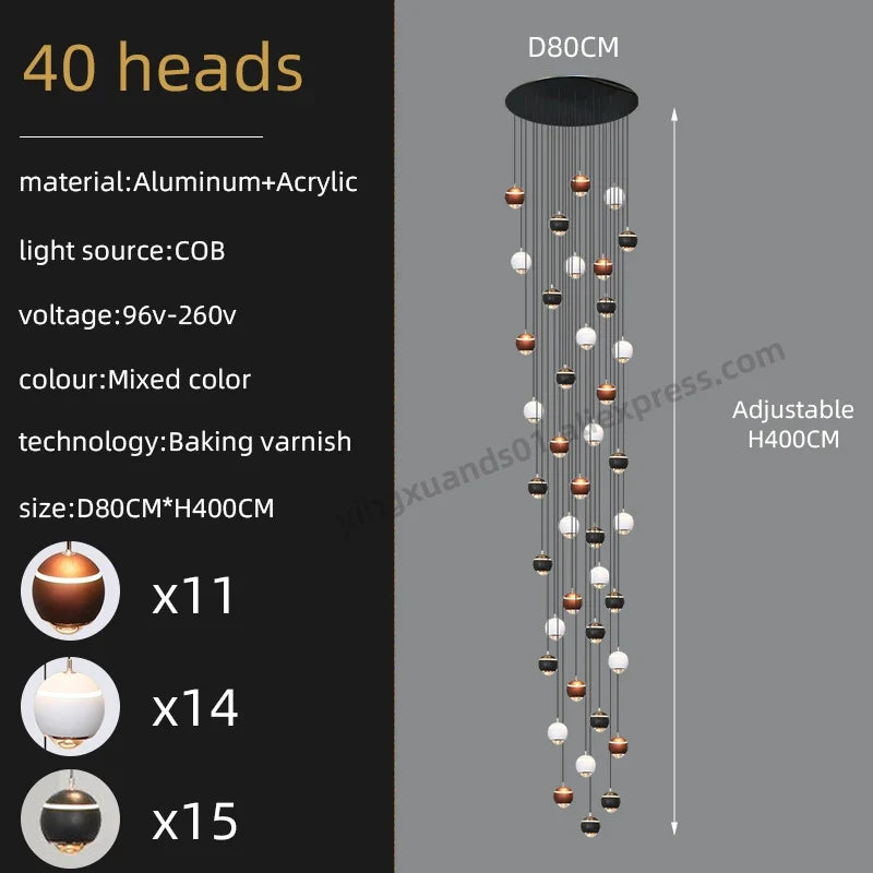 lustre créatif pour éclairage minimaliste et moderne