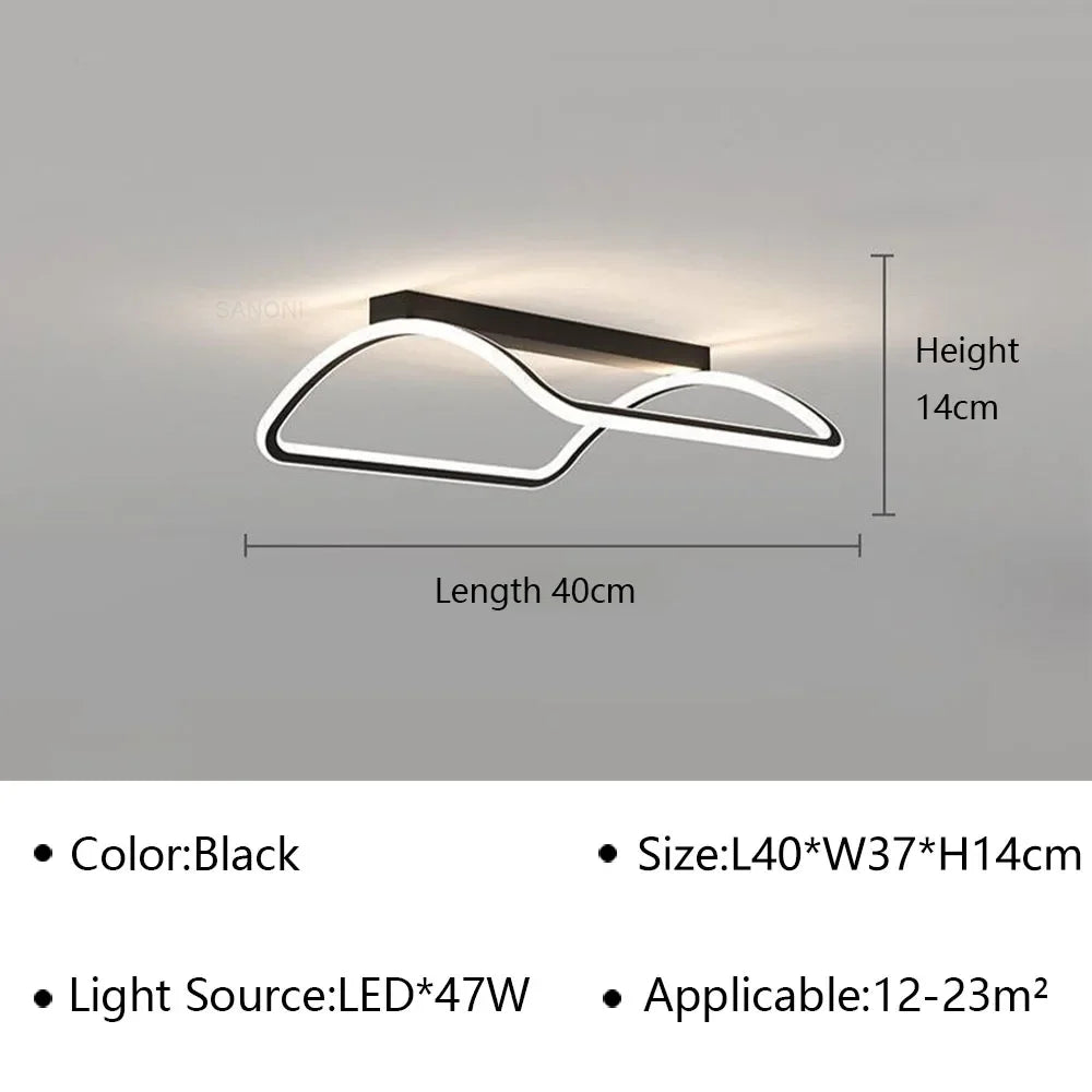 lustre moderne à leds pour intérieur décoratif