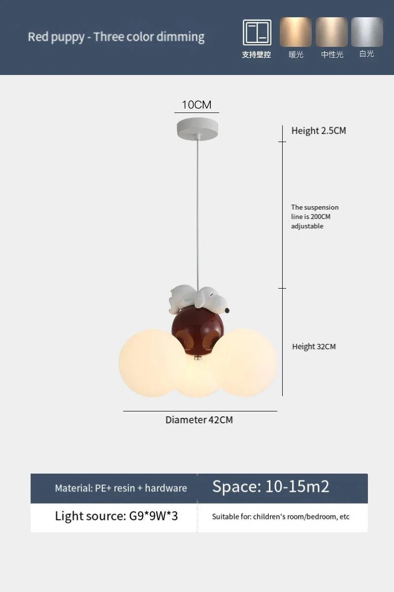 lustre créatif dessin animé ours ballon pour enfants