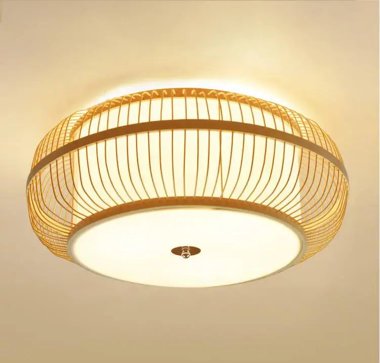 Plafonnier de Style chinois plafonnier en bois grande taille salon chambre lumière Foyer luminaires de cuisine lumières 45/50/60 cm
