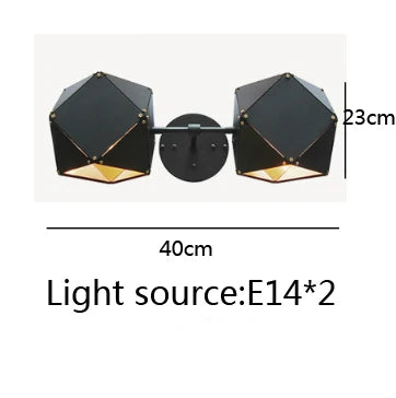 suspension led cube art déco style assorti 	 saison