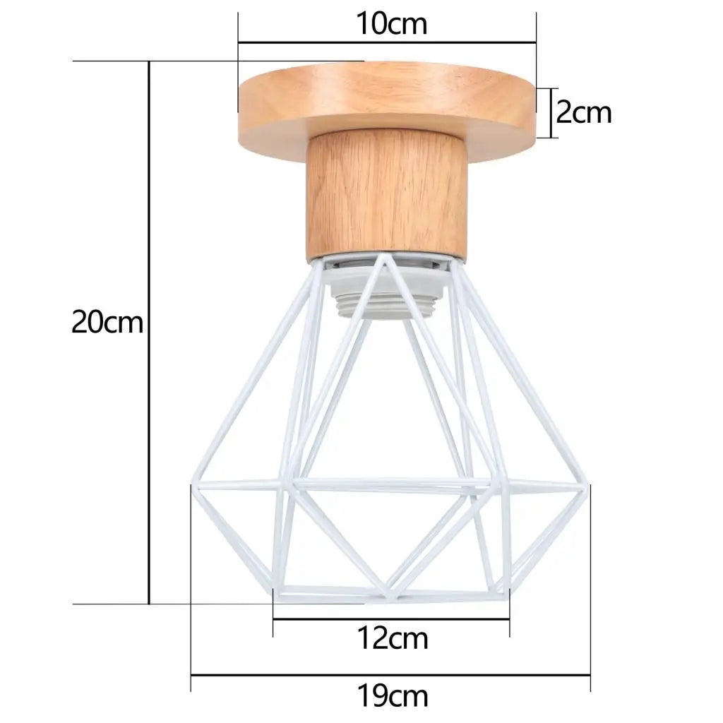 suspension vintage en bois luminaire led suspendu