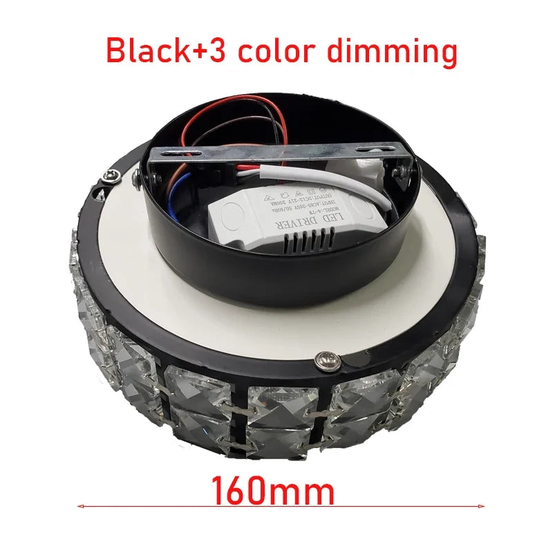 Plafonniers nordiques Lampara Techo lustre Led lumières en cristal Luminaria De Teto Para Sala Plafonnier or noir blanc Lampy