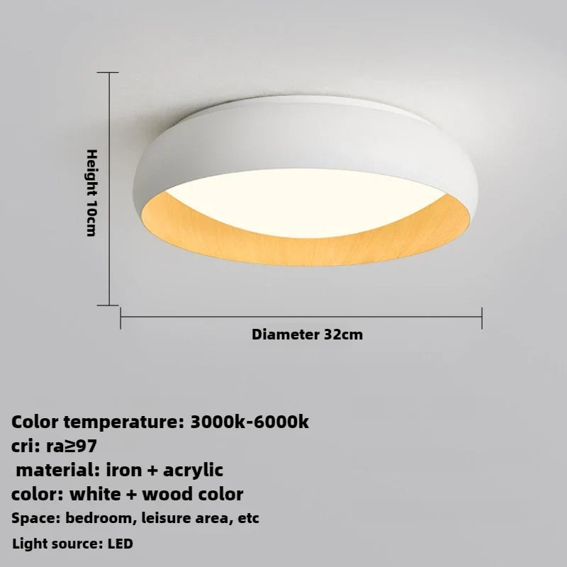 lampe minimaliste japonaise rétro circulaire éclairage doux design élégant