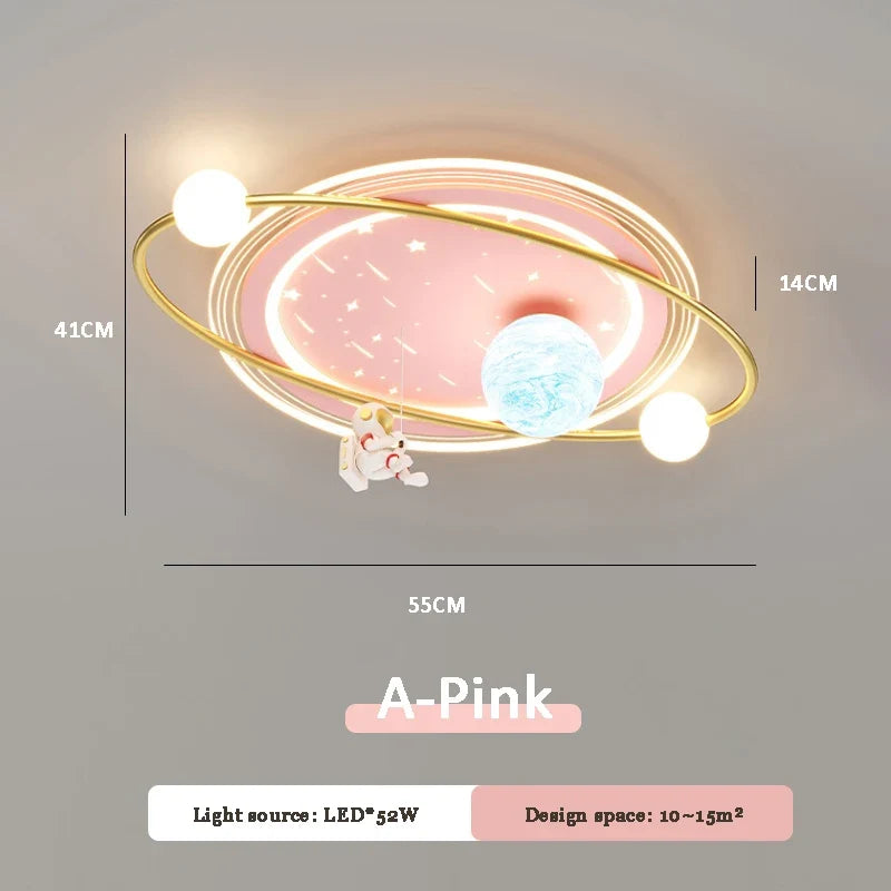 plafonnier enfant design astronaute lampe led créative moderne