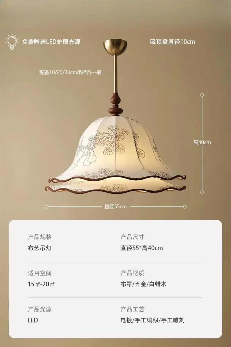 suspension décorative en tissu médiéval design français pour ambiance chaleureuse