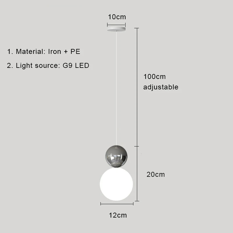 lampe led suspendue design nordique moderne luminaire décoratif d'intérieur