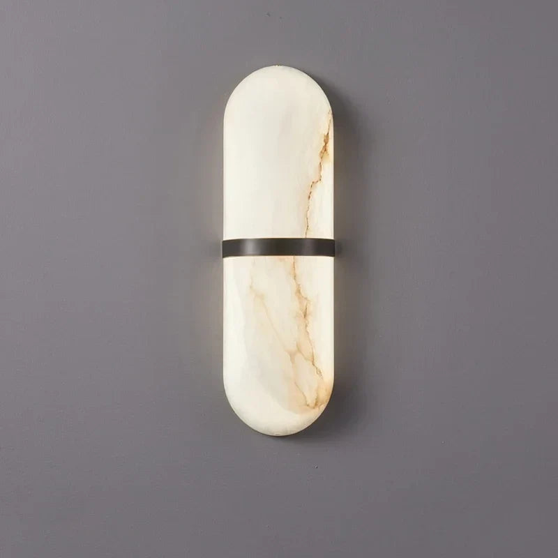 Semi-cylindre applique murale Led 18W Imitation marbre décor lampe de chevet salon salle à manger salle de bain porte couloir applique lumières