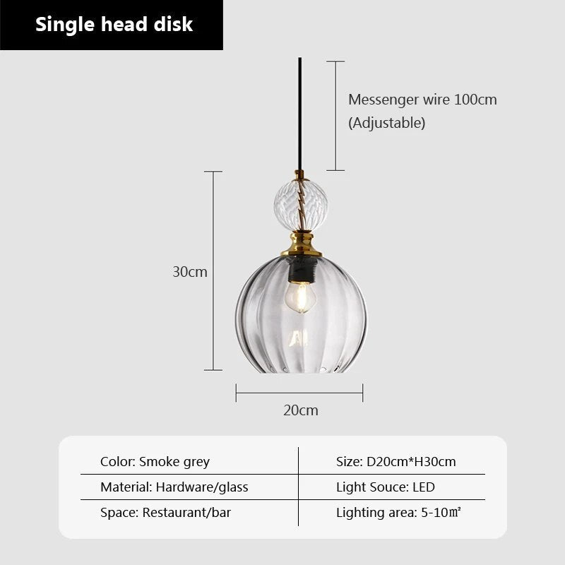 suspension bonbon verre luminaire déco maison