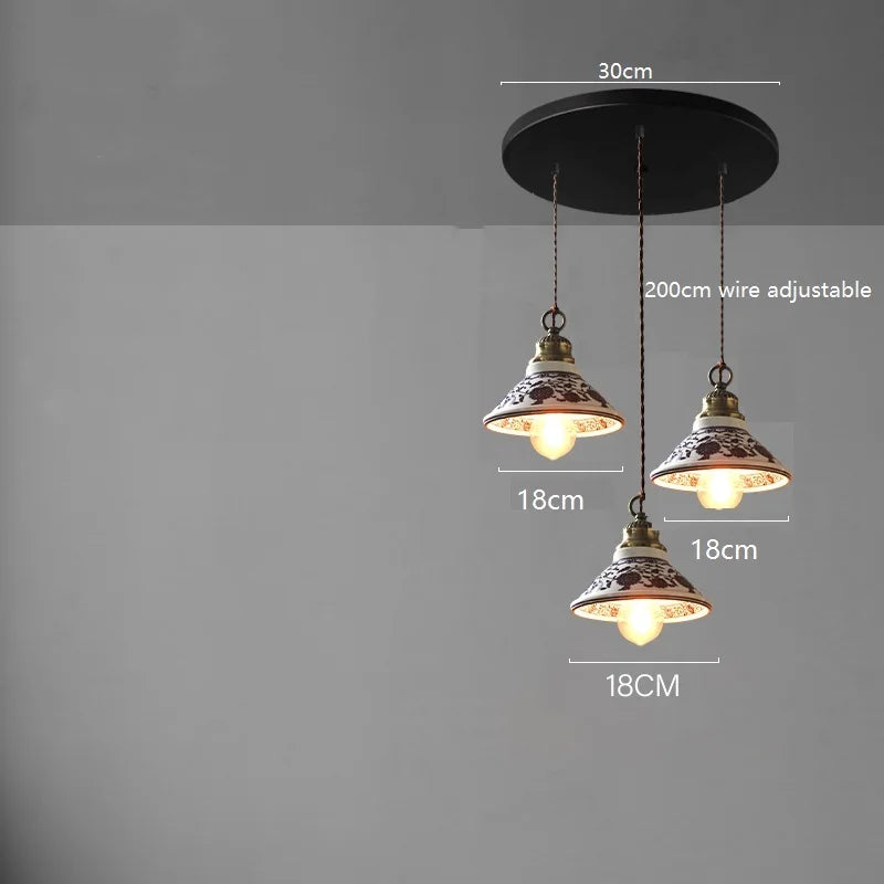 Suspension led en céramique moderne simple
