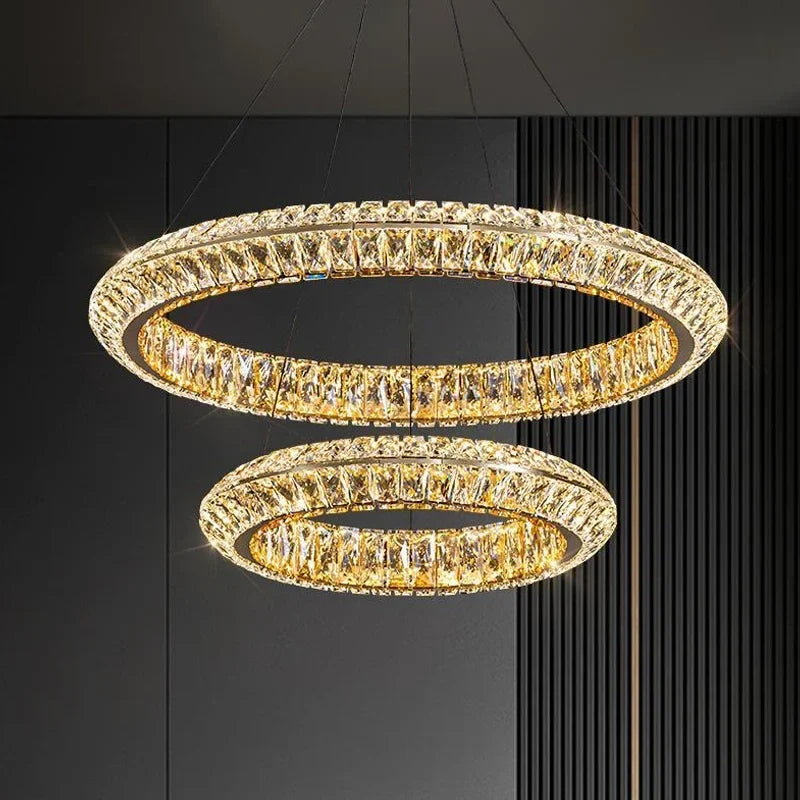 lustre de luxe en cristal led pour hôtel et bar