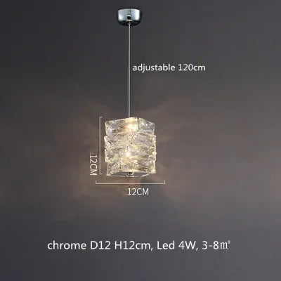 lustre cristal moderne avec télécommande dimmable pour restaurant