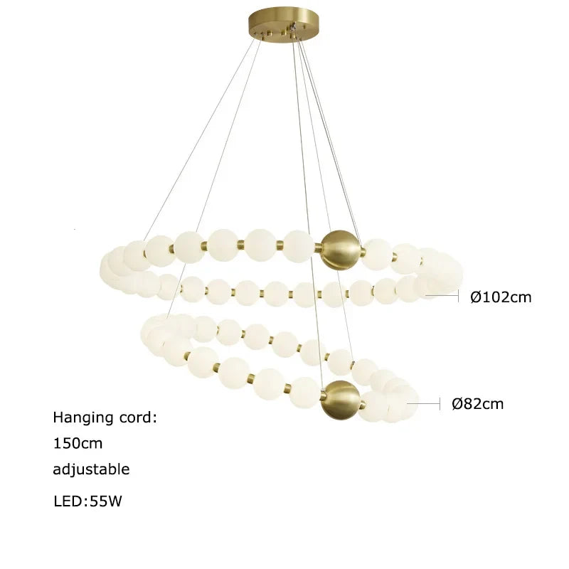 lustre led funky doré argenté pour éclairage intérieur décoratif