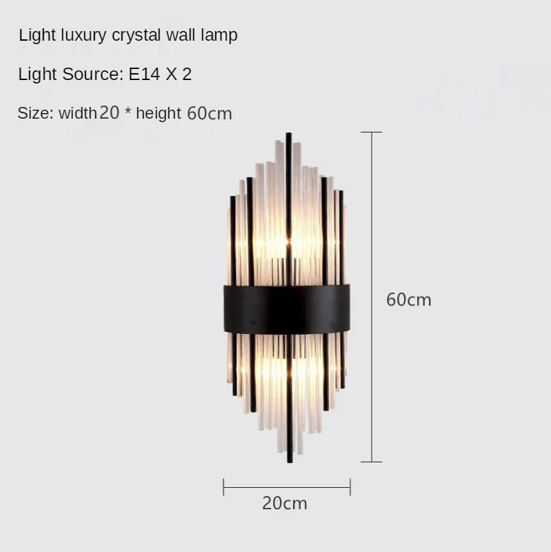 applique murale led en cristal design nordique élégant