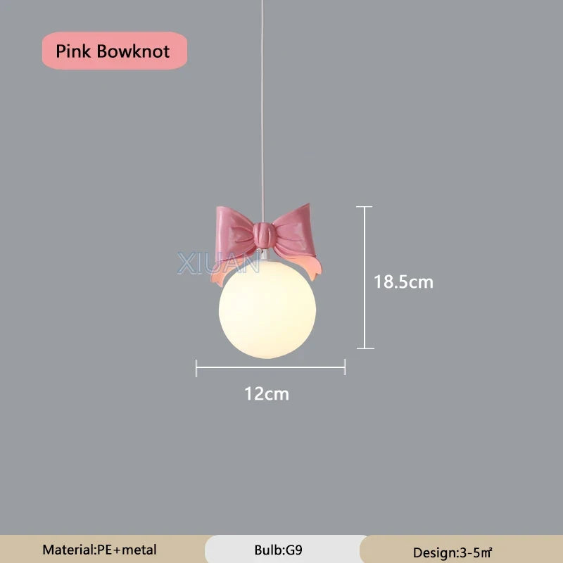 suspension de chevet pour petite chambre avec nœud papillon