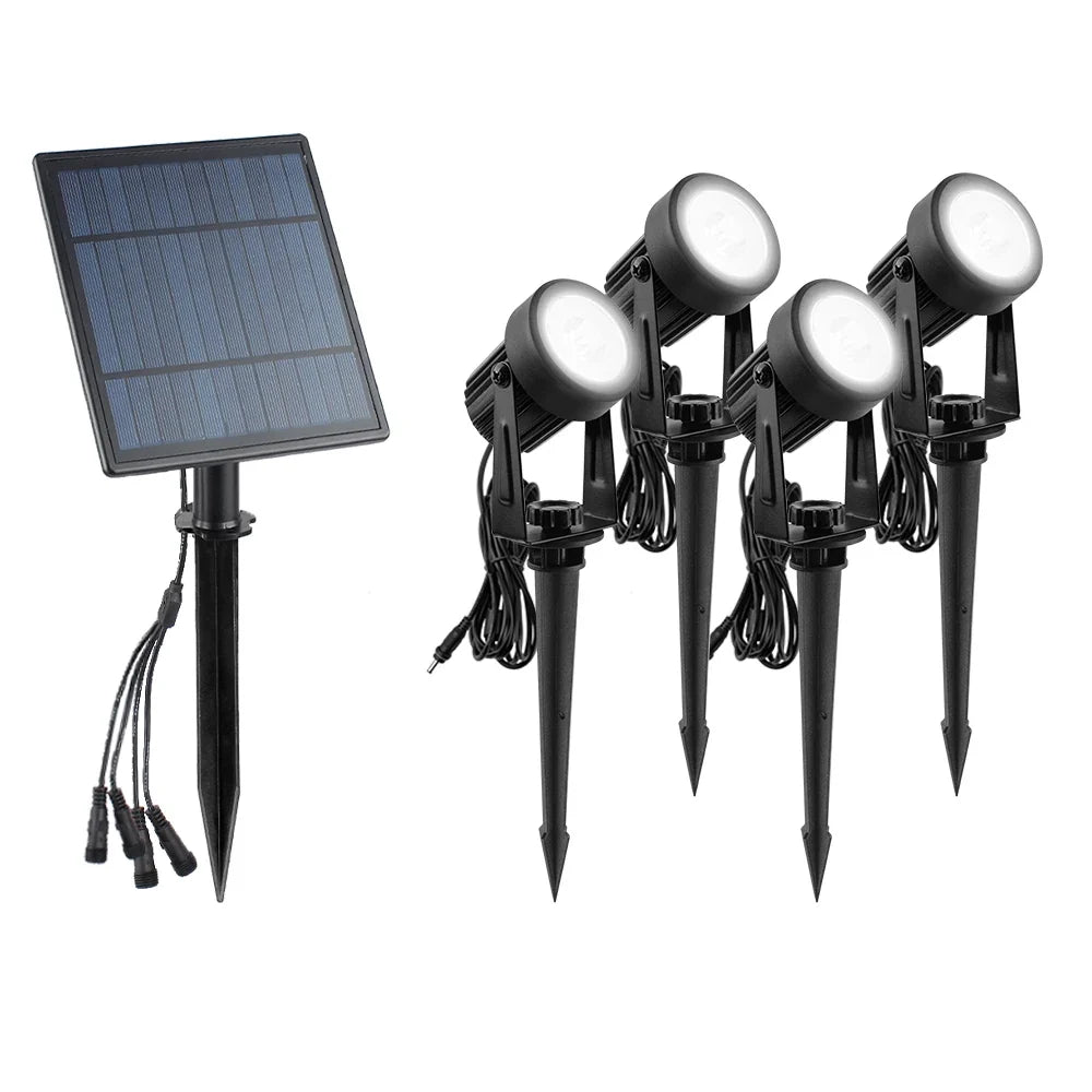 T-sunrise lumière extérieure LED solaire IP65 étanche décoration de jardin lumières RGB blanc chaud/froid paysage lampes d'éclairage de cour