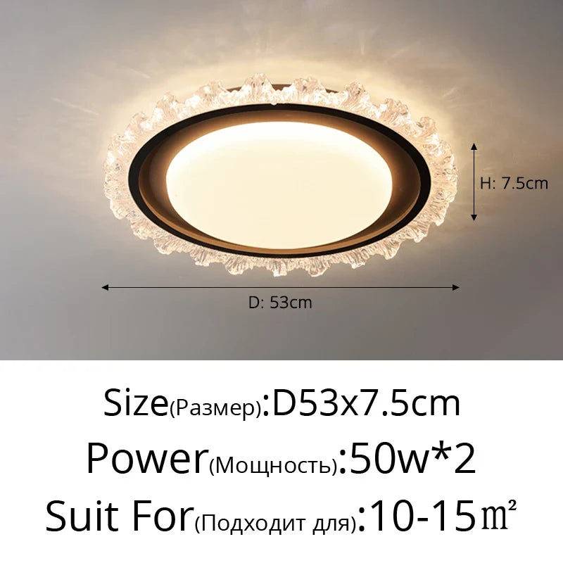 plafonnier moderne en cristal pour éclairage décoratif élégant