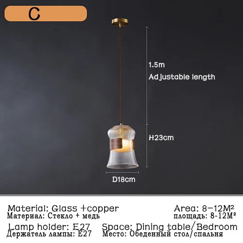 suspension modernes en verre nordiques pour décoration restaurant