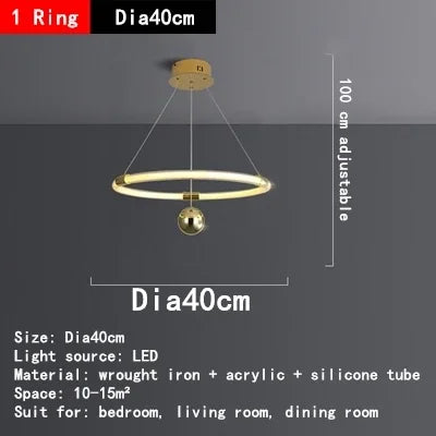 lustre à LED design avec détection de geste pour intérieur