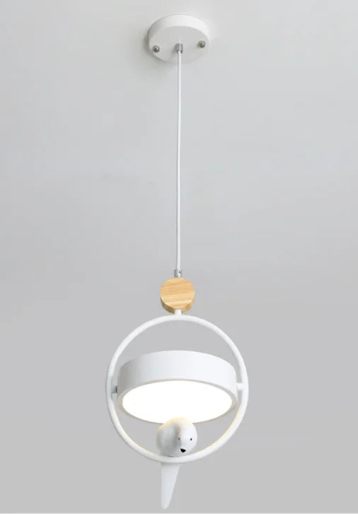 suspension moderne en bois avec éclairage led décoratif intérieur