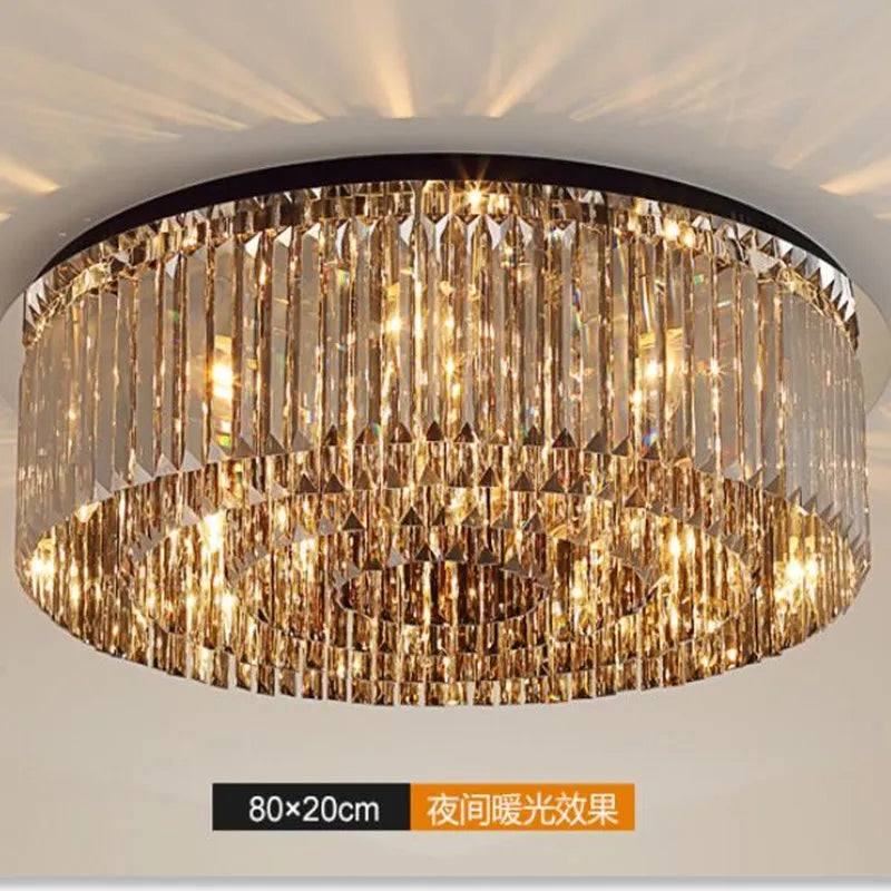 plafonnier moderne en cristal pour éclairage intérieur décoratif
