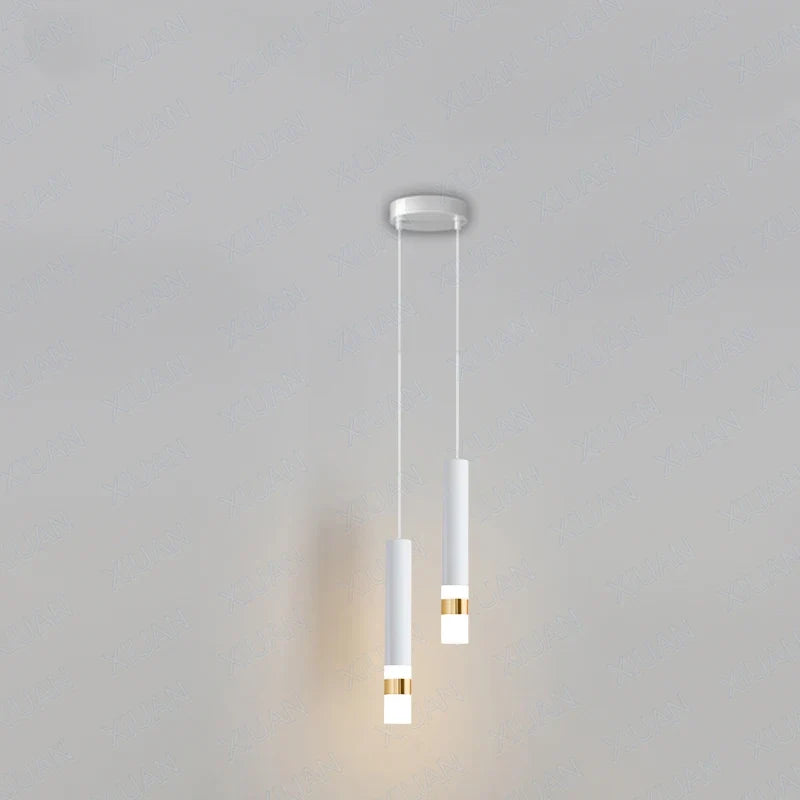 suspension LED en or art moderne long câble