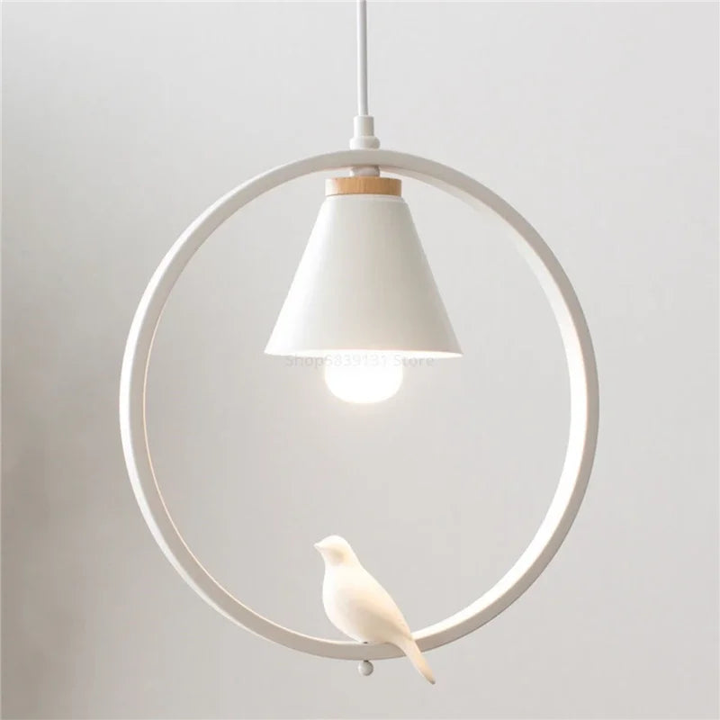 suspension modernes nordiques avec suspension oiseau led