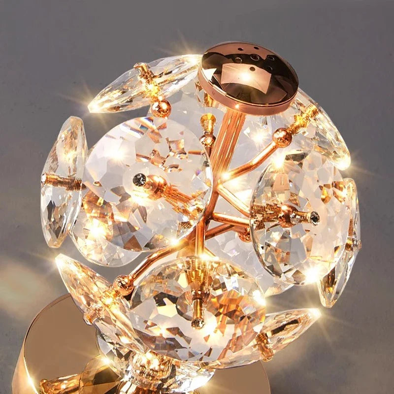 suspension cristal pissenlit avec télécommande et gradation