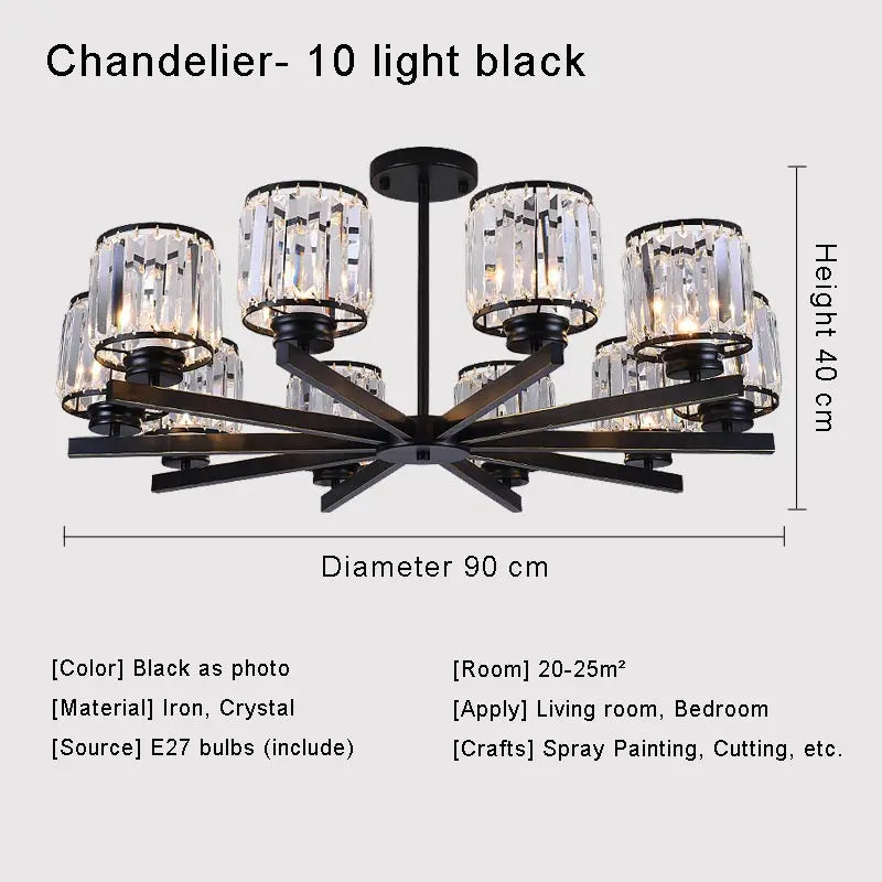 lustre en cristal moderne pour un éclairage intérieur élégant