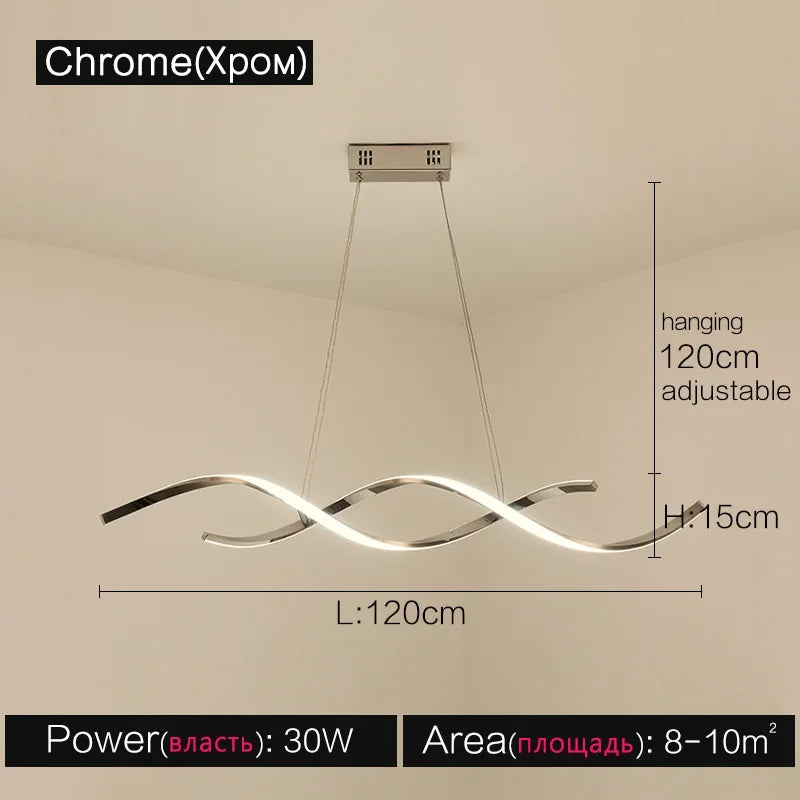 Living room chandelier Northern Europe chandelier creative restaurant ceiling lighted long chandelier living room lights