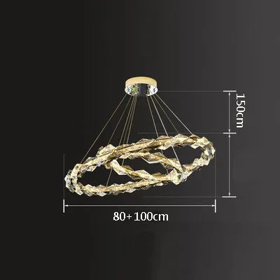 lustre moderne en cristal pour ambiance élégante et minimaliste
