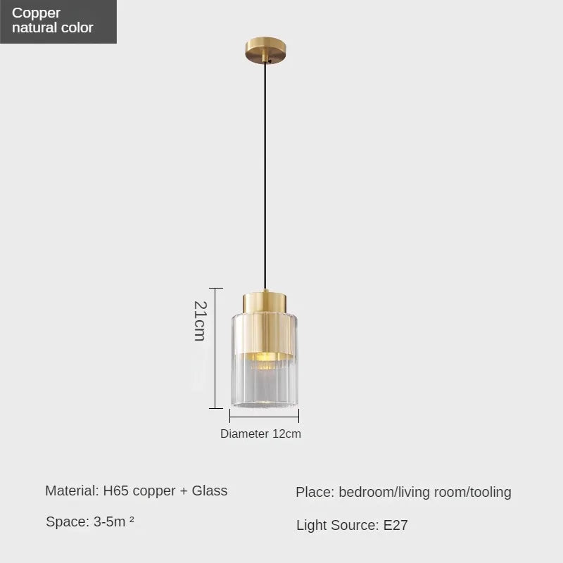suspension moderne en cuivre pour éclairage créatif luxe