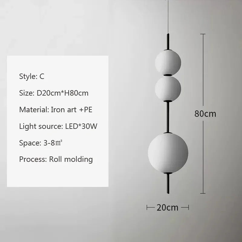 suspension moderne en verre pour décoration intérieure élégante