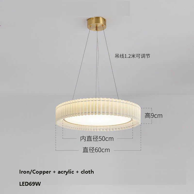 lustre led nordique à intensité variable pour décoration intérieure