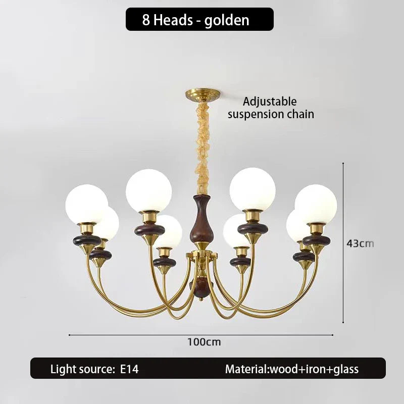 lustre médiéval en verre pour décoration intérieure élégante