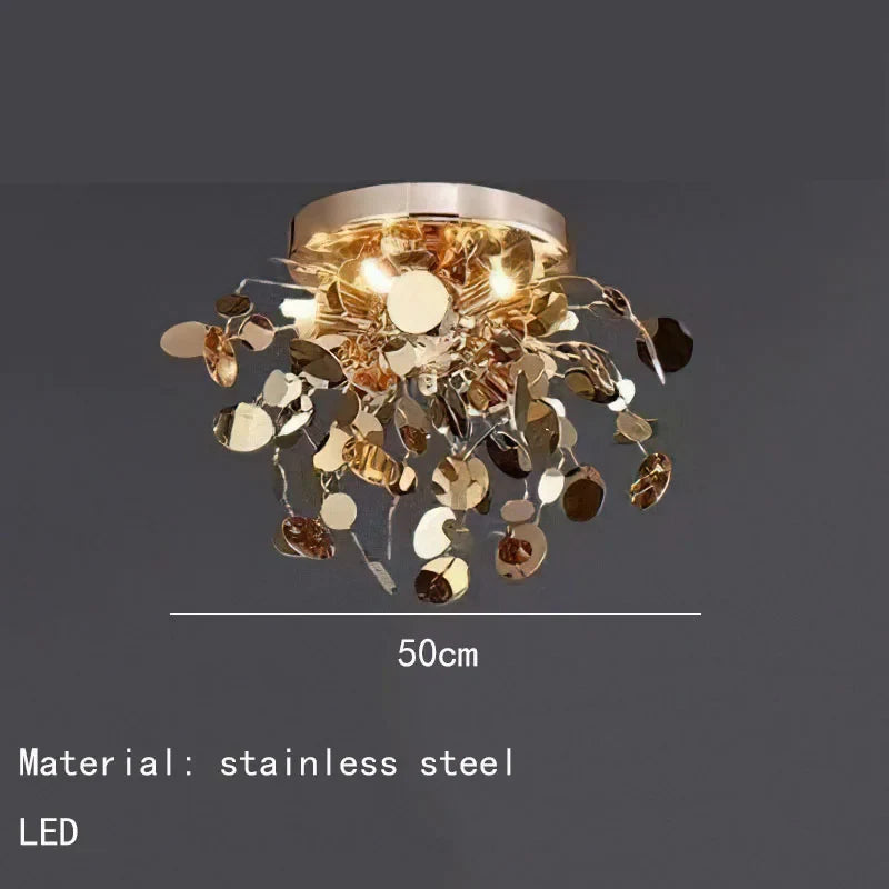 Modern personality G9 stainless steel bedroom ceiling lights Nordic living room, dining room, kitchen decorative ceiling lights