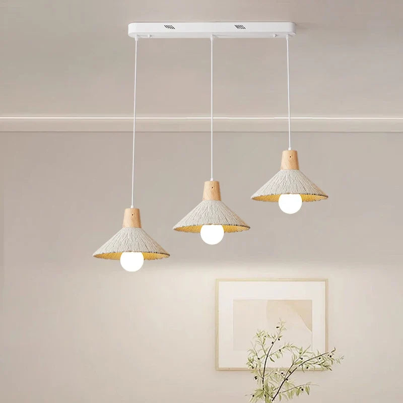 lustre nordique pastoral multi-têtes lampes décoratives simples