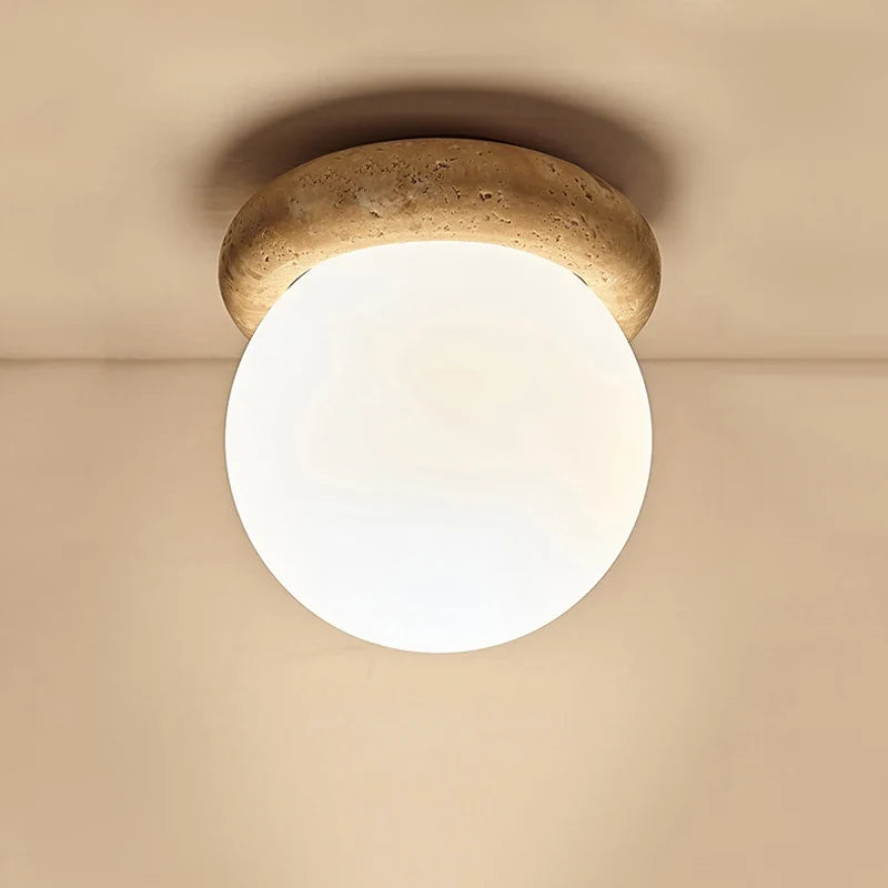 plafonnier wabi sabi japon décoration industrielle led travertin
