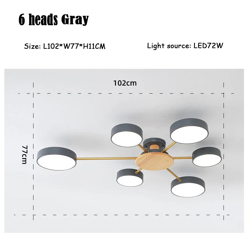plafonnier moderne créatif pour décoration intérieure en led