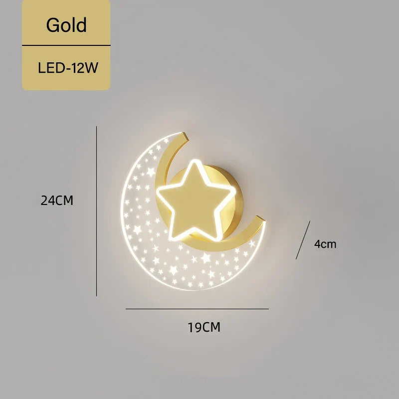 applique murale lune étoile pour décoration chambre enfant