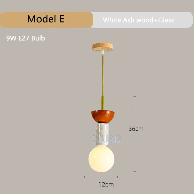 lustre en bois moderne avec led pour maison