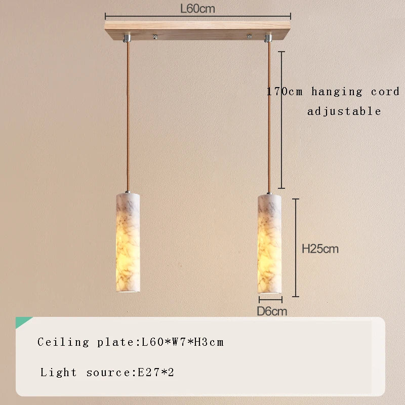 suspension LED en marbre design moderne de luxe