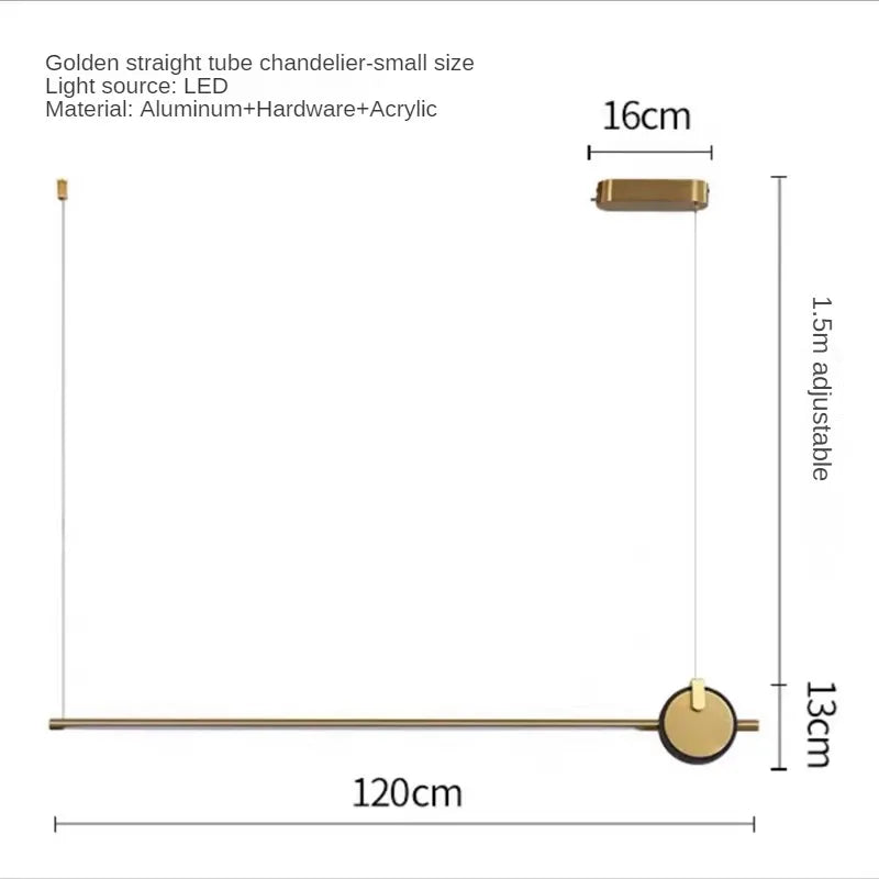 lustre moderne minimaliste en acrylique pour bureau et étude