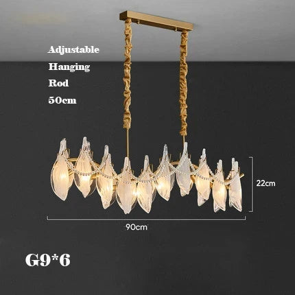 lustre créatif postmoderne en verre dépoli suspendu