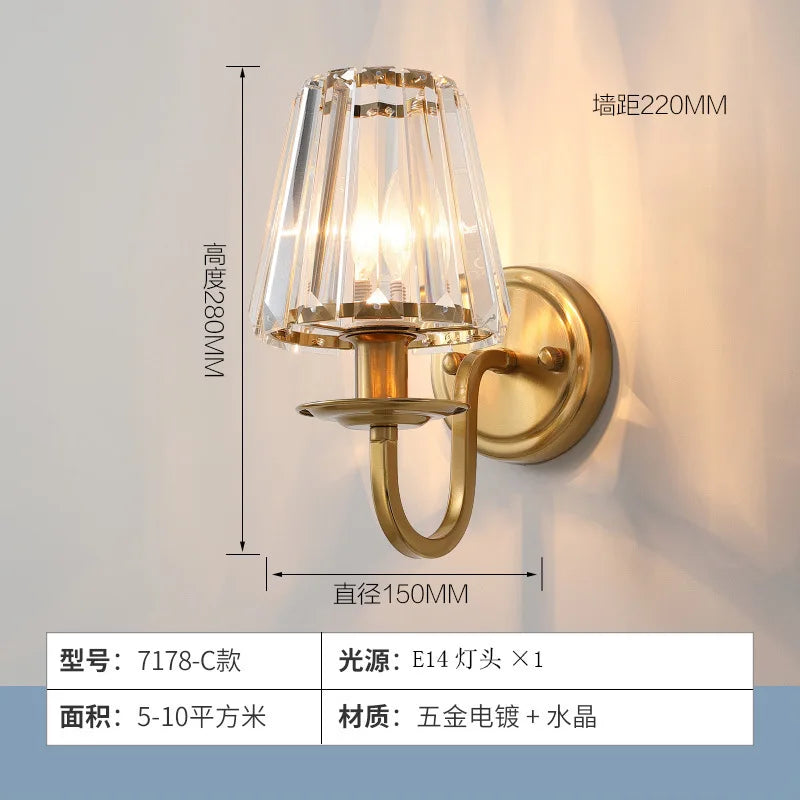 applique murale en cristal design pour intérieur élégant