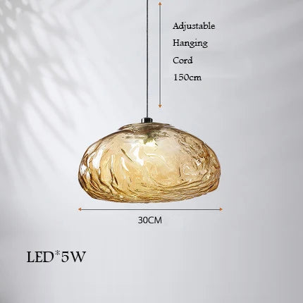 lustre en verre design créatif nuage luminaire décoratif intérieur