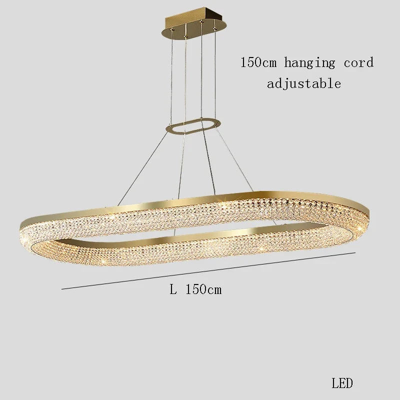 lustre de luxe led rond design moderne 	 pour intérieur